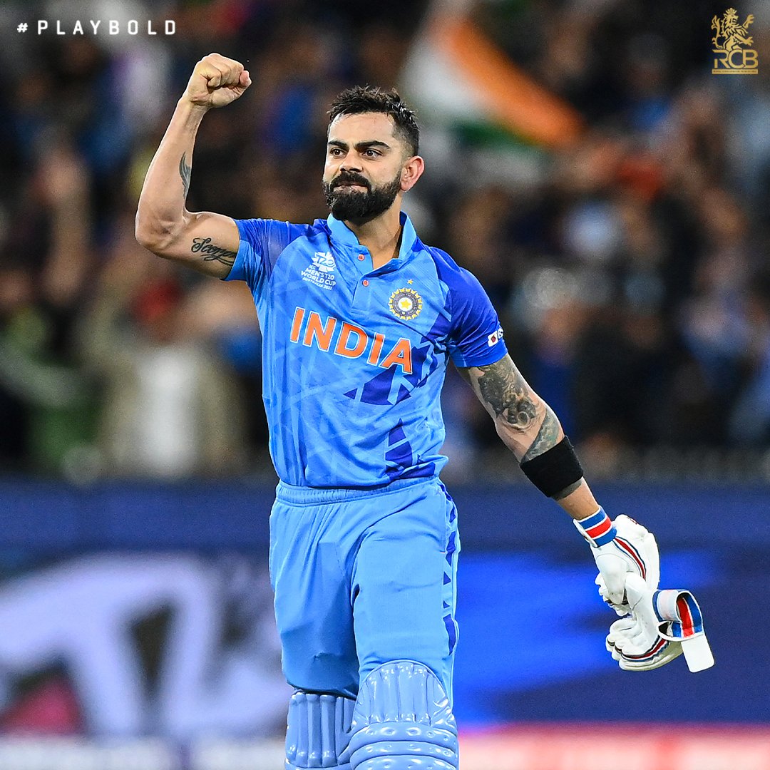RCBTweets's tweet photo. You say T20 World Cup, we hear Virat Kohli 🇮🇳👑 https://t.co/BDHQGA2Feq