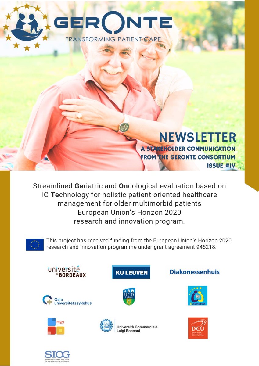 📢The last issue of #GeronteProject external newsletter is out! To read it ➡️ geronteproject.eu/wp-content/upl… To subscribe and receive the newlsetter twice a year ➡️ geronteproject.eu/news/
