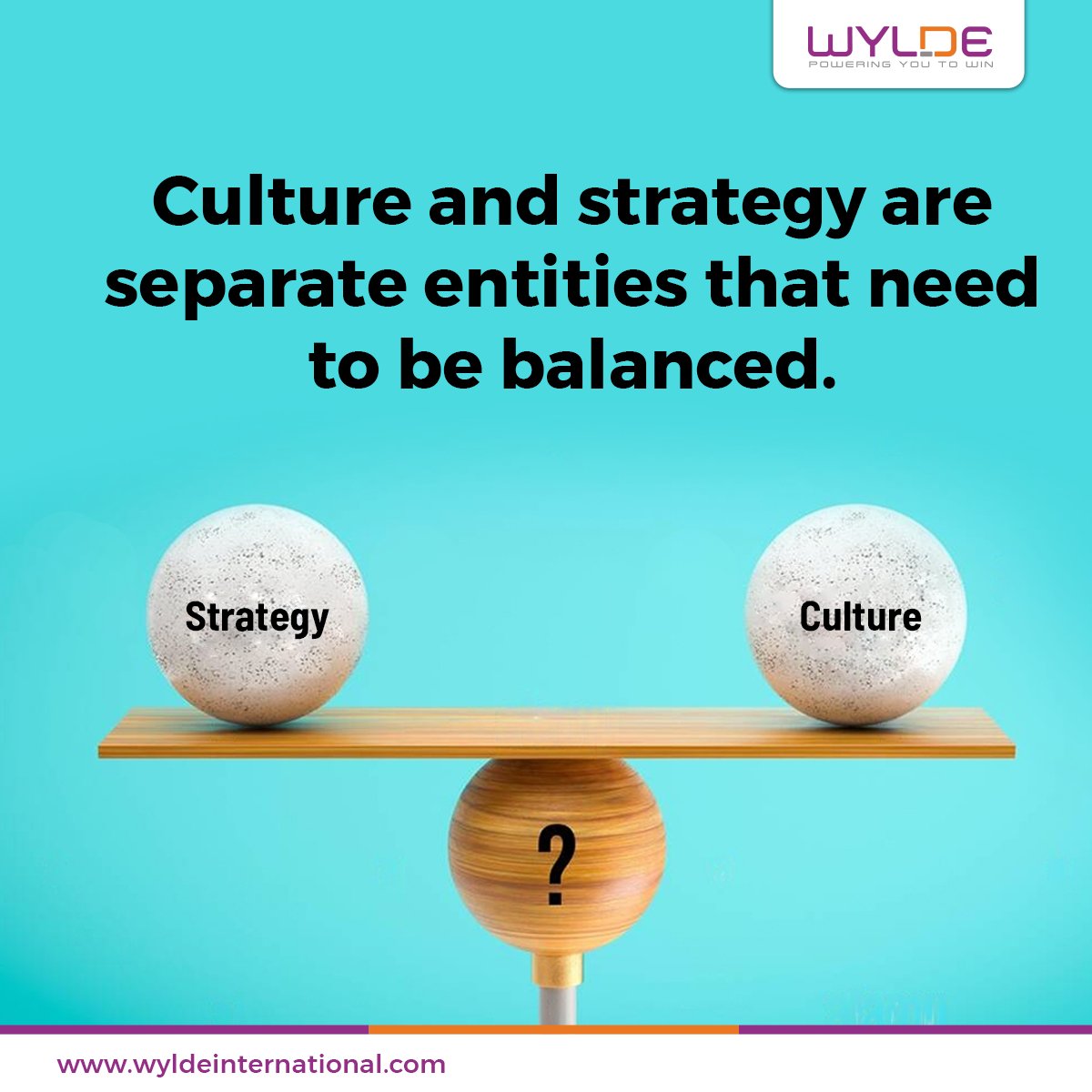 False! They're intertwined! Culture can inform strategy, and strategic shifts might shape culture. A winning combo is alignment and reinforcement of both. Visit our website to learn more about our services wyldeinternational.com #PoweringYouToWin #WyldeInternational