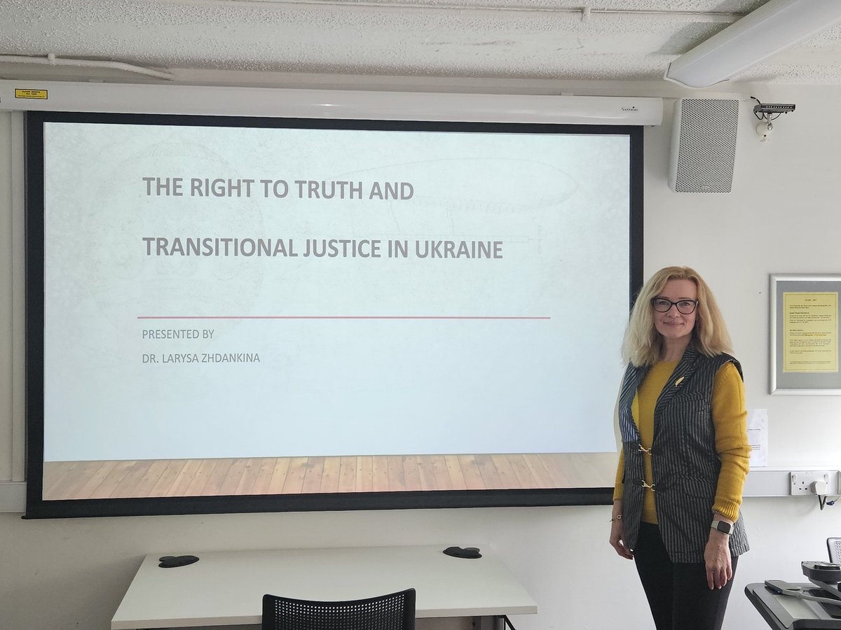 Today our @LivUni_LawLLM   were lucky to hear about The #RighttoTruth and #Transitionaljustice in #Ukraine from our guest Lecturer @UofGCILS @UofGlasgow Dr Larysa Zhdankina.