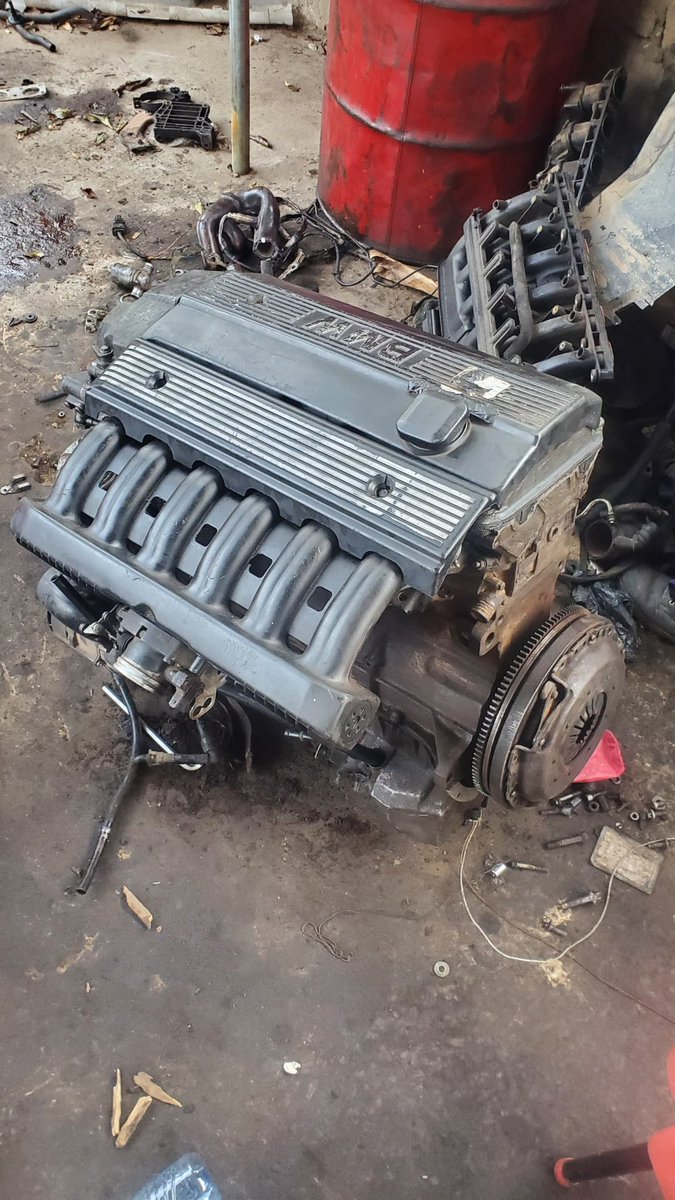 Very healthy M50b20Tu for sale. 
Known as the “black engine” 

2 liter straight six 
Comes with ECU, wires and MAF sensor  
Pulls hard!

Fits BMW E30, E36, E34. 
¢6500, negotiable. 
0579685129