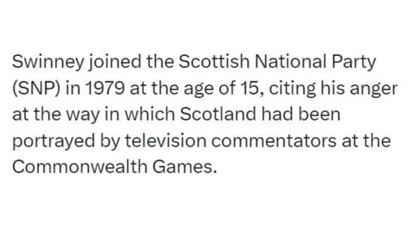 We had to check this was real (it is). Imagine wanting to break up the UK because of sports commentators. Worse still, imagine you could gain power by convincing other Scots that this was a real harm. He could just have sent a letter.