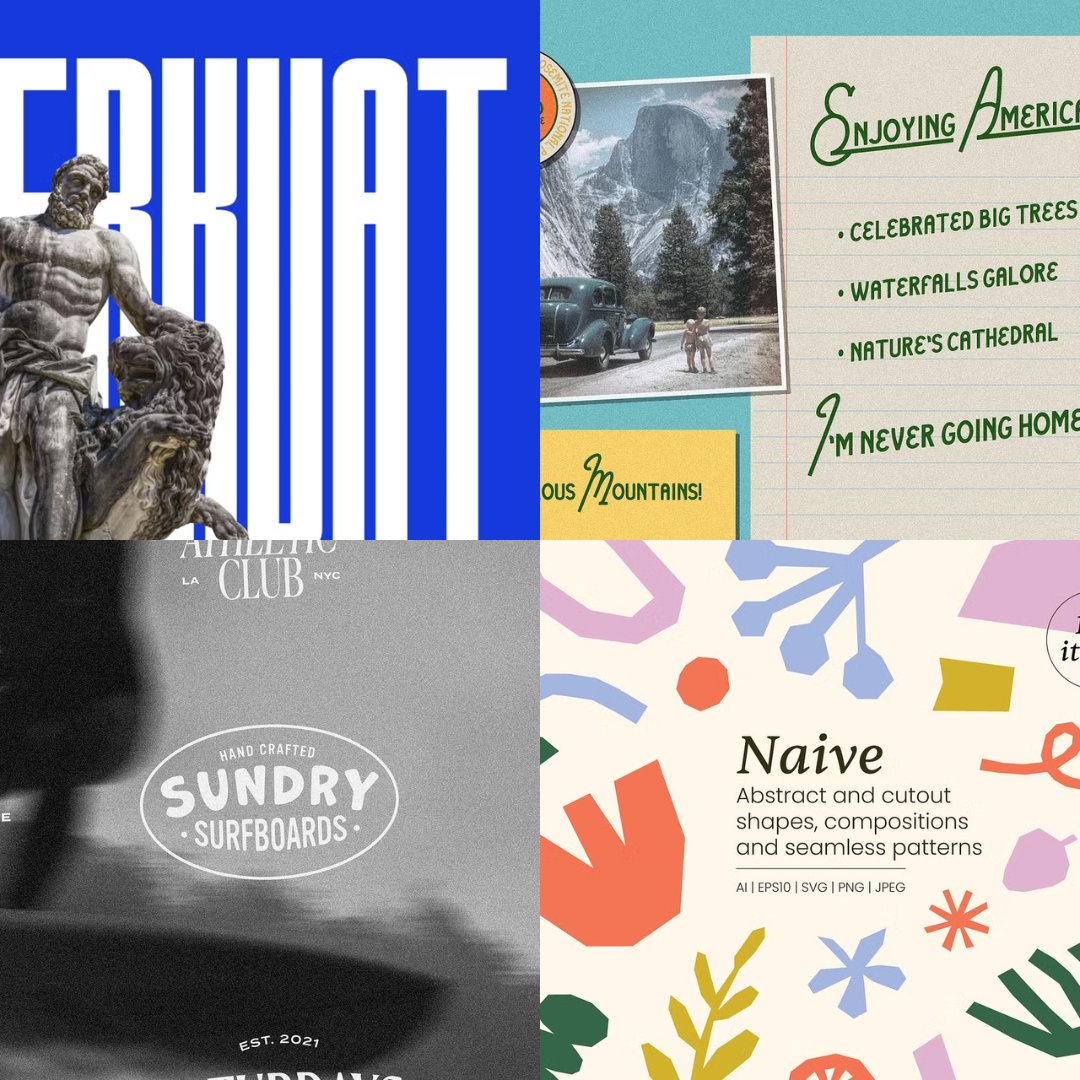 CreativeMarket's tweet photo. Did you know that Creative Market offers 4 #FreeGoods every single week?! 🚀 Download four featured assets each week or become a member to unlock the entire monthly bundle of graphics, templates, fonts, and more worth up to $1000!
Learn more here ➡️ https://t.co/ePpXmwGqHU https://t.co/tpqS48OTxR