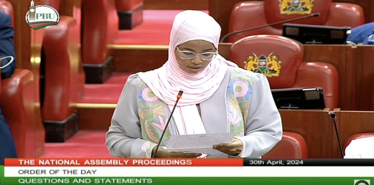 Hon. @missyHaroona seeks a statement from the Departmental Committee on Blue Economy, Water and Irrigation regarding the overflow of Masinga Dam affecting downstream residents. #BungeLiveNA