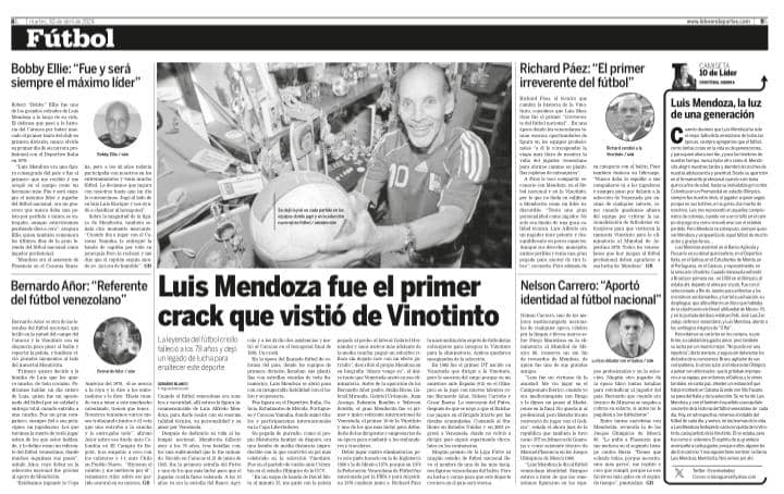 En @LiderEsDeporte rendimos el merecido homenaje a una de las figuras más grandes del fútbol venezolano: el inigualable #LuisMendoza, que seguirá repartiendo chocolates en la posteridad.