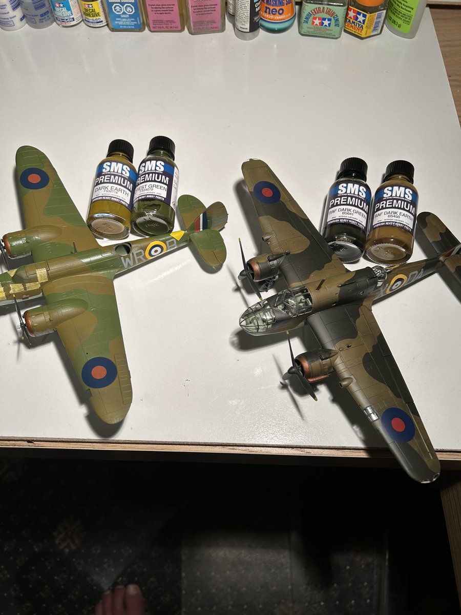 Nearly there with the Airfix 1/72 Mk IV Blenheim! Can’t do anymore tonight (it’s 10.30pm) but thought this photo may be of interest as we move towards ‘green’. Curious as to peoples opinions. Cheers everyone! #JFFLetterM