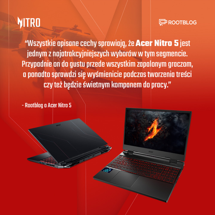 Jakżeż miło nam słyszeć takie opinie! 😍 Sprawdźcie sami, jak nasz laptop Acer Nitro 5 wypadł podczas testów u @ROOTBLOGit! 💪😀 Całą recenzję przeczytacie tutaj! >> bit.ly/4b7knmI #Acer #laptop #Nitro5 #recenzja