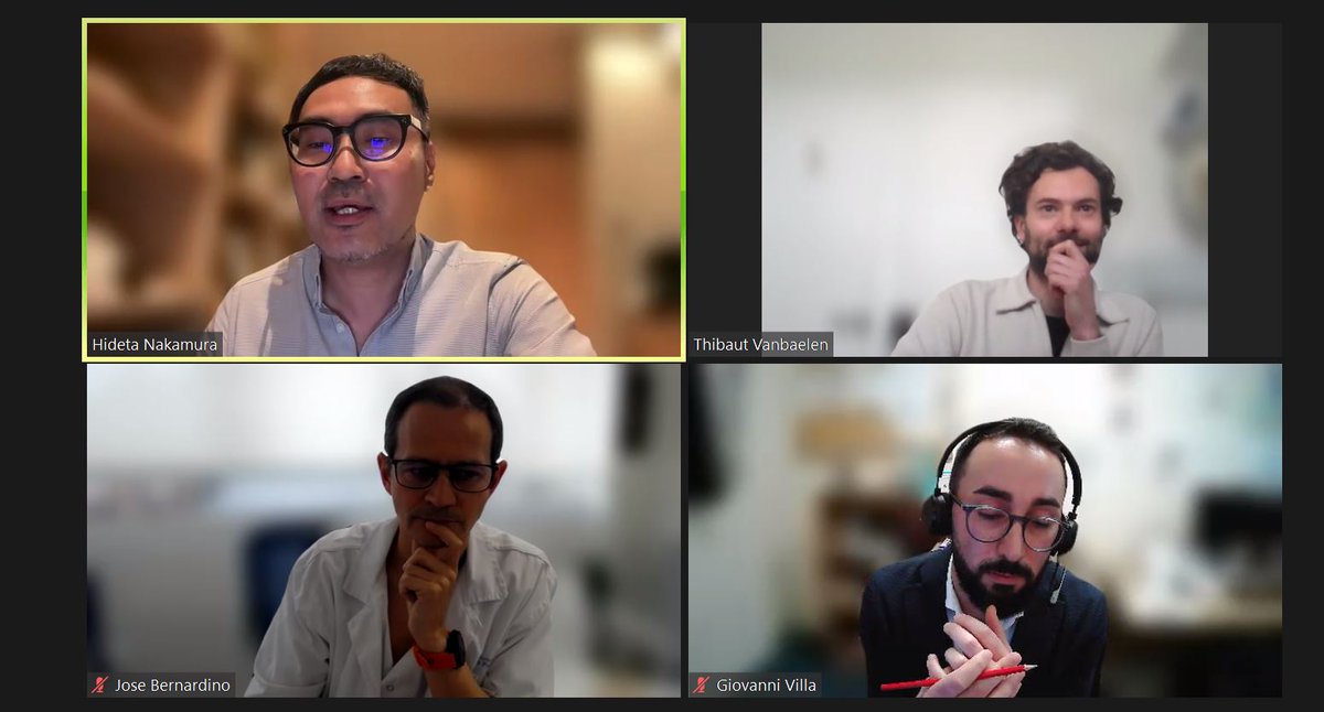 EACSociety's tweet photo. Great discussions at the EACS Live! Journal Club organised by YING on #DoxyPEP! With Prof. Hideta Nakamura, @GvillaDr, Dr Tibaut Vanbaelen &amp; @NachoBernardino. Follow us to get more updates on future #JournalClubs! https://t.co/j4ku9QPVZO