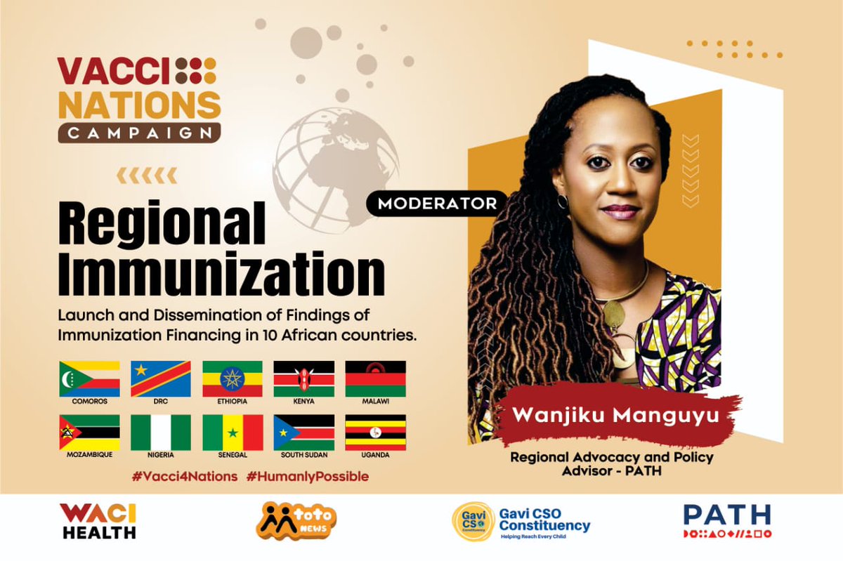 @path @PATHadvocacy @gavi @MTotoNews @WACIHealth @Gloriamululu @WanjikuMerci @QueerSpacKe @ItsKyuleNgao @SaraKe_biya @its_qario @mariahakinyi11 @Shis1Shisia @gavi_csos @jngangaaa @VivianFaith9 As the World marks Immunization Week, join @gavi_csos @PATHtweets & @WACIHealth in launching The VacciNations Campaign to amplify efforts in securing funding for immunization programs in 10 African countries. @PATHadvocacy #Vacci4Nations #HumanlyPossible #WorldImmunizationWeek
