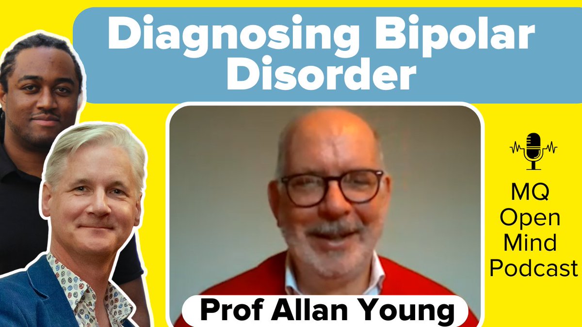 ⭐New podcast episode⭐ @SuicideResearch and Craig spoke to the Head of Academic Psychiatry, Prof Allan Young @kclcfad, about common misconceptions about mood disorders and the latest interventions for bipolar disorder. 🎧linktr.ee/MQopenmind 📺youtu.be/th25z2GYJhQ