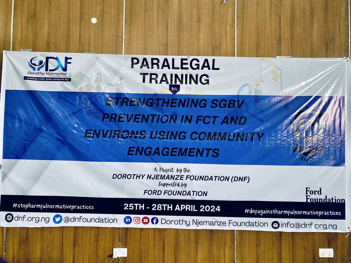 Thanks to (DNF) for giving me the opportunity to participate in the 3-day Paralegal training on strengthening SGBV prevention. I have gained potential benefits, valuable knowledge and skills in legal advocacy for survivors of gender-based violence.#dnfparalegaltraining
