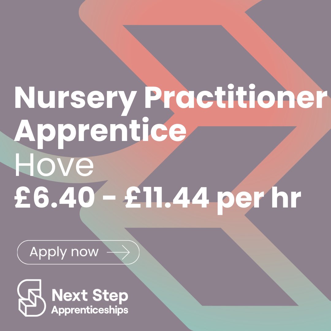NURSERY PRACTITIONER APPRENTICE - £6.40 - £11.44 per hr - HOVE

An exciting opportunity awaits to join a nurturing nursery dedicated to providing personalised care.

Apply now - nextstepapprenticeships.co.uk/jobs/nursery-p…

#NurseryPractitionerApprentice #Hove #NextStepApprenticeships