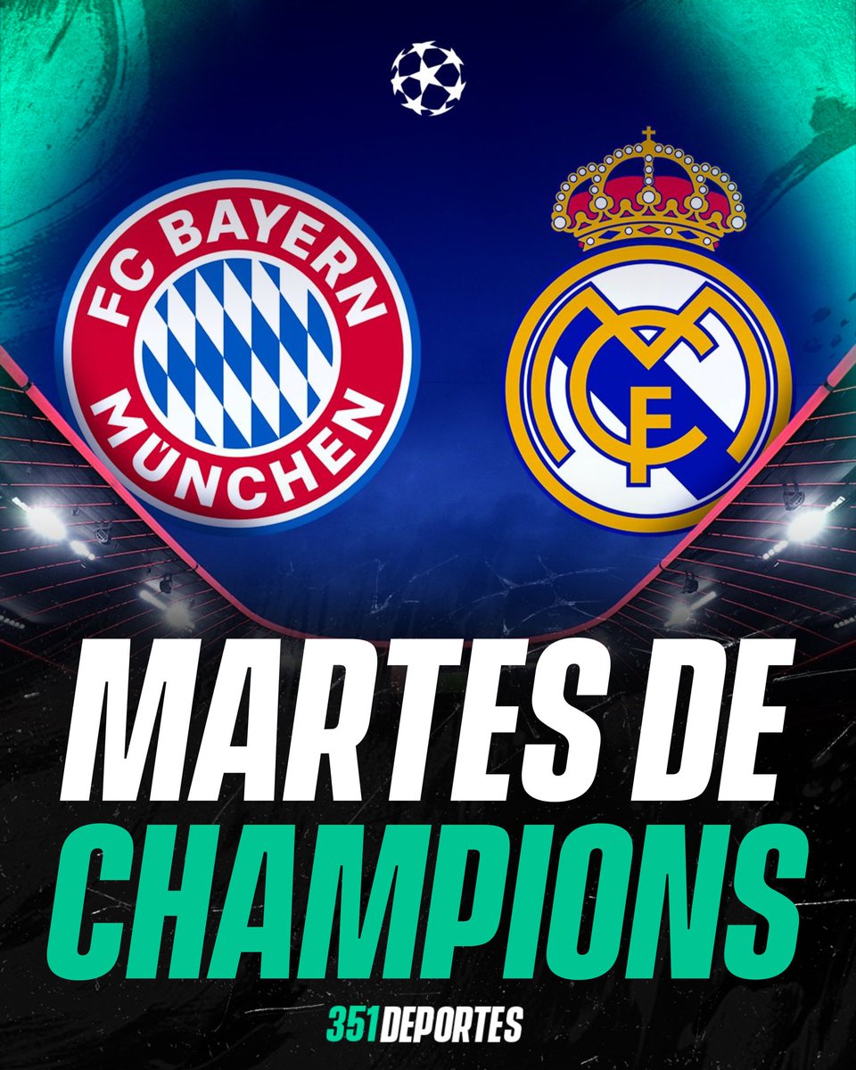 🏆 ¡SOLO QUEDAN CUATRO! ⚽️ ¿Qué mejor que un martes de #ChampionsLeague? Para colmo, con un partidazo en Alemania. 🆚 #BayerMunich 🇩🇪 recibe al #RealMadrid 🇪🇸, por la semifinal de ida de la #LigaDeCampeones. 🏟️ ¿La cita? A las 16 hs (horario argentino), en el Allianz Arena.…