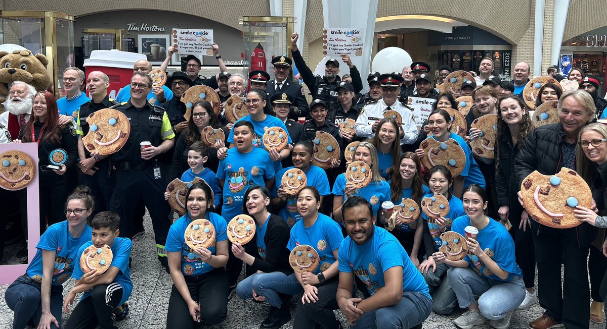 TFS and friends at the Tim Horton’s Smile Cookie campaign launch yesterday in support of @BreakfastClubz (cookie sale proceeds support local charities - now until May 5th) #Toronto