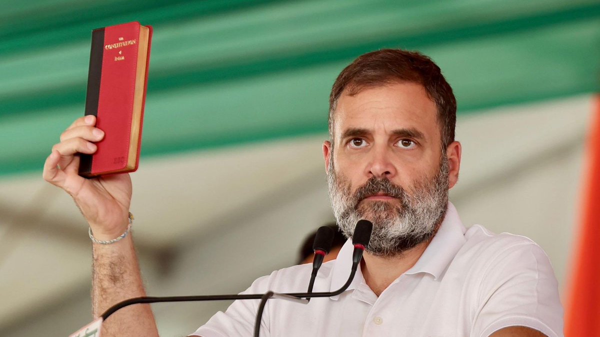 BREAKING NEWS Rahul Gandhi has directed and requested all Congress candidates to carry constitution of India during their nomination and campaign 'Make it viral in every corner of India that until Congress won't let BJP scrap the constitution'🔥 Rahul Gandhi has got the