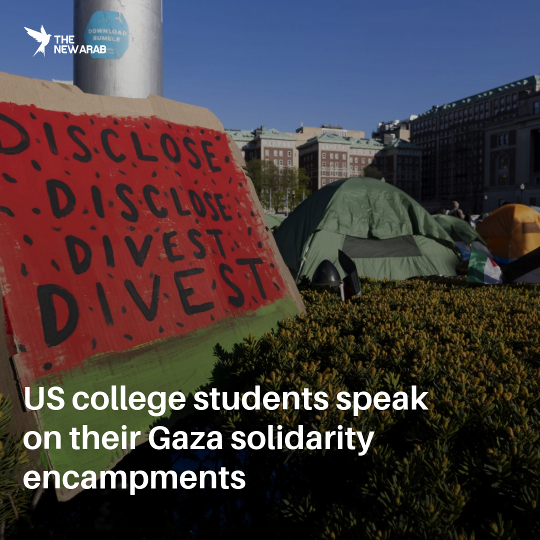 Hundreds of students across America's colleges launched encampments in support of Gaza. <a href="/Nada_Shalash_/">Nada Shalash</a> speaks to students to find out what this solidarity means to them.

Read 🔗 newarab.com/features/us-co…