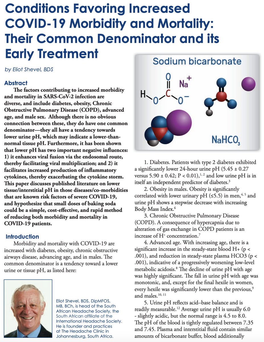 Baking soda - a potential therapeutic for viral disease.

Extracellular acidity:

‣ Enhances inflammation
‣ Promotes viral replication
‣ Impairs glucocorticoid clearance 
‣ Impairs glucose metabolism

Small doses of baking soda can rapidly correct this acidity.