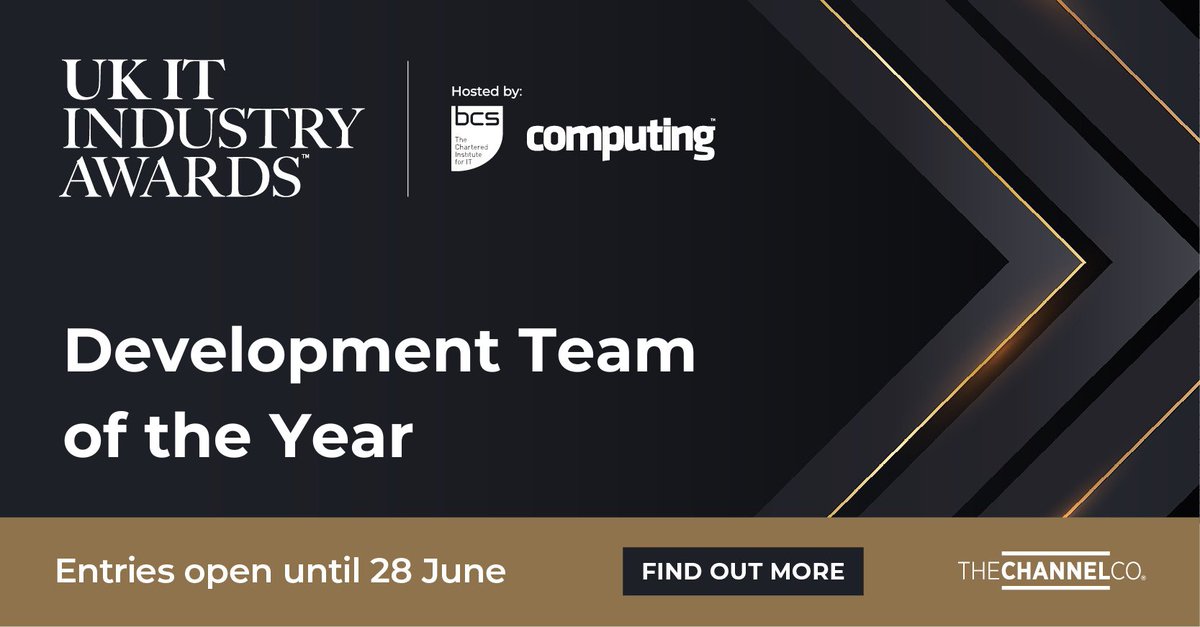 #AwardCategoryAlert! Does your development team exceed expectations? Nominate them for Development Team of the Year at #UKITAwards. Early bird submissions close on 24 May. Find out more and submit your nomination today: bit.ly/4a0Ax0z