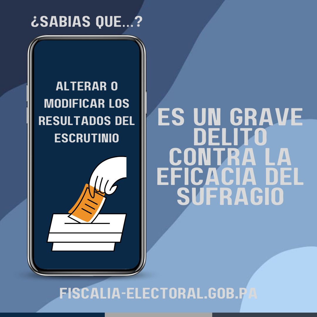 Fortalezcamos la democracia este 5 de mayo 

Cualquier denuncia o irregularidad contáctanos al 507-8100, 311 o ingresa a nuestra pagina web fiscalia-electoral.gob.pa