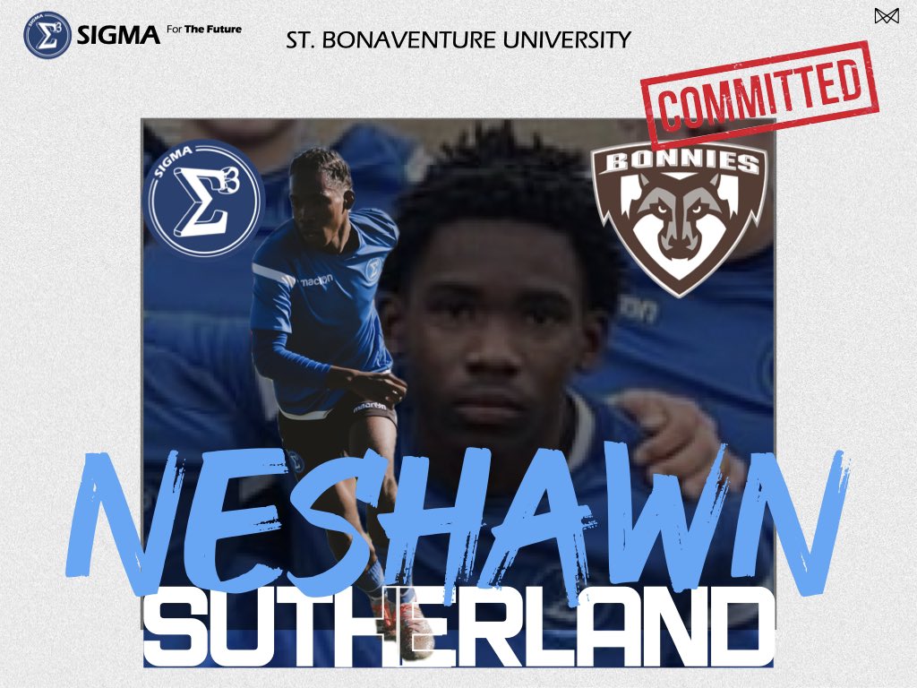 Congratulations to Neshawn Sutherland on his commitment to @BonniesMSoccer Neshawn we wish you the best of luck in the fall and congratulations to you and your family #ForTheFuture