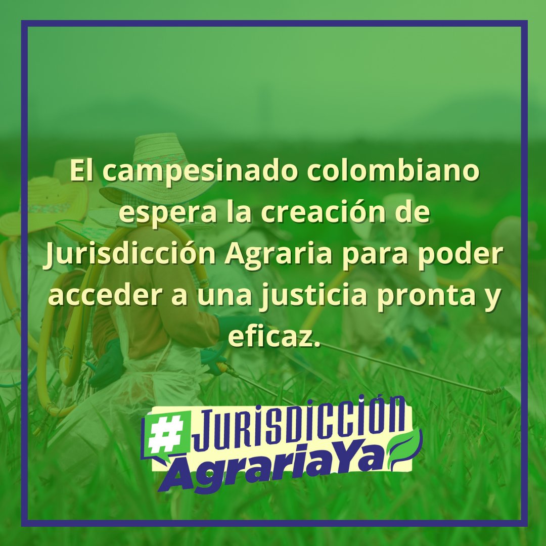 El #AcuerdoDePaz nos compromete a crear la jurisdicción agraria para resolver los conflictos relacionados con los derechos de propiedad y tenencia de las tierras rurales. #JurisdiccionAgrariaYa