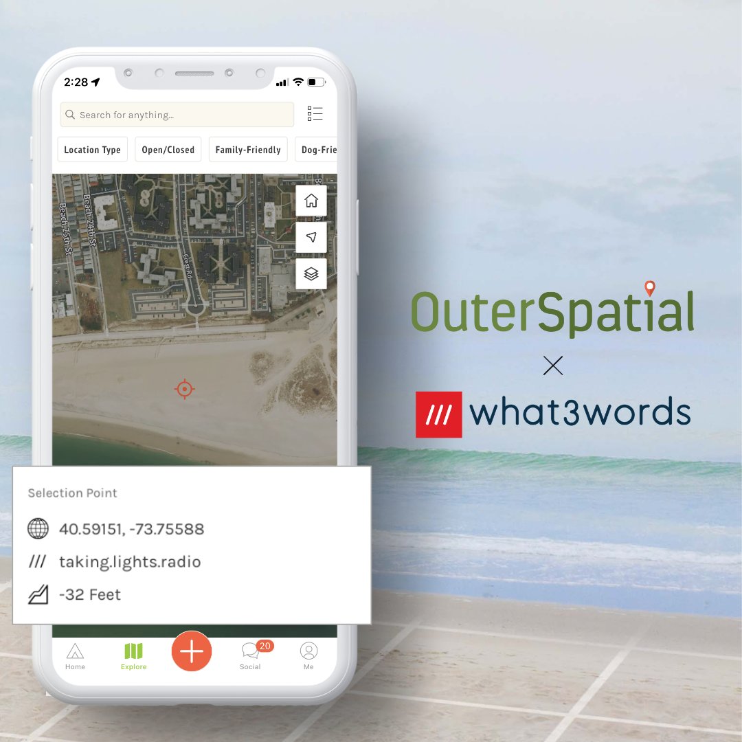 Our latest US partner @outerspatial 🎉 With the integration of what3words, users can easily search and share precise locations, whether it's for finding adventures or sharing locations with friends. Organisations like California State Park ensure visitors are safe & sound