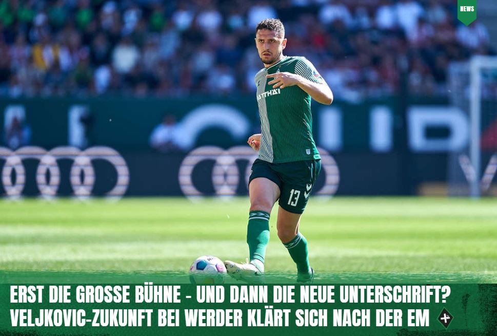 (+) Seit 2016 spielt Milos #Veljkovic bei #Werder, bis zum Sommer 2025 läuft sein Vertrag noch - ob er sein Arbeitspapier verlängert, klärt sich aber erst nach der #EM👉bit.ly/3UEDj7b

Alle Werder-News sind weiter kostenlos in der #DeichStube-App: bit.ly/DeichStube__App