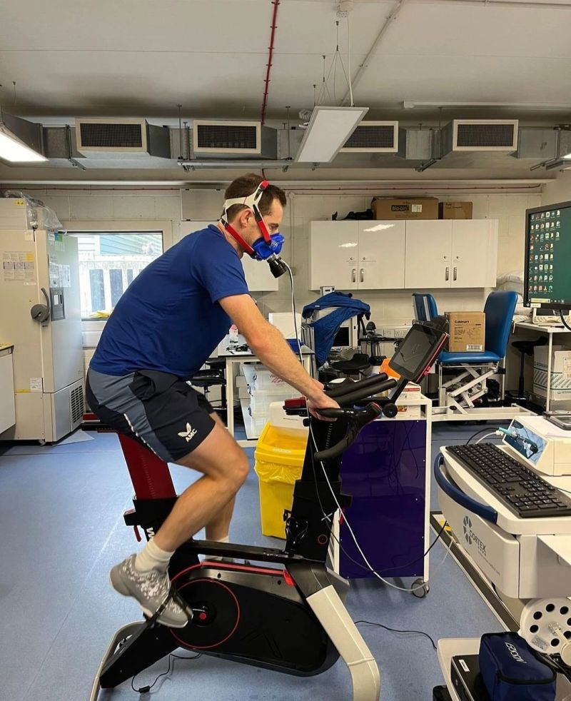Andy Murray was in to perform a sub-maximal exercise test to determine his lactate threshold. This is a common test that is undertaken as part of a general fitness assessment and Andy undertook as part of his preparation for the season ahead 💚🎾