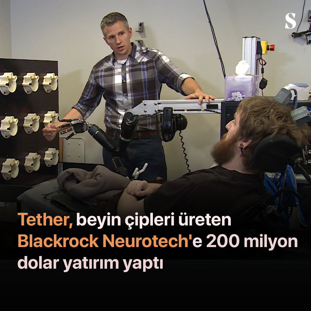 Elon Musk’ın nöroteknoloji girişimi Neuralink’e rakip olan Blackrock Neurotech, felç ve diğer nörolojik hastalıklardan muzdarip olan hastaların yeniden yürümesini, konuşmasını ve hissetmesini sağlamak için beyin çipleri ve nöroprotezler geliştiriyor. swipeline.co/tether-beyin-c…