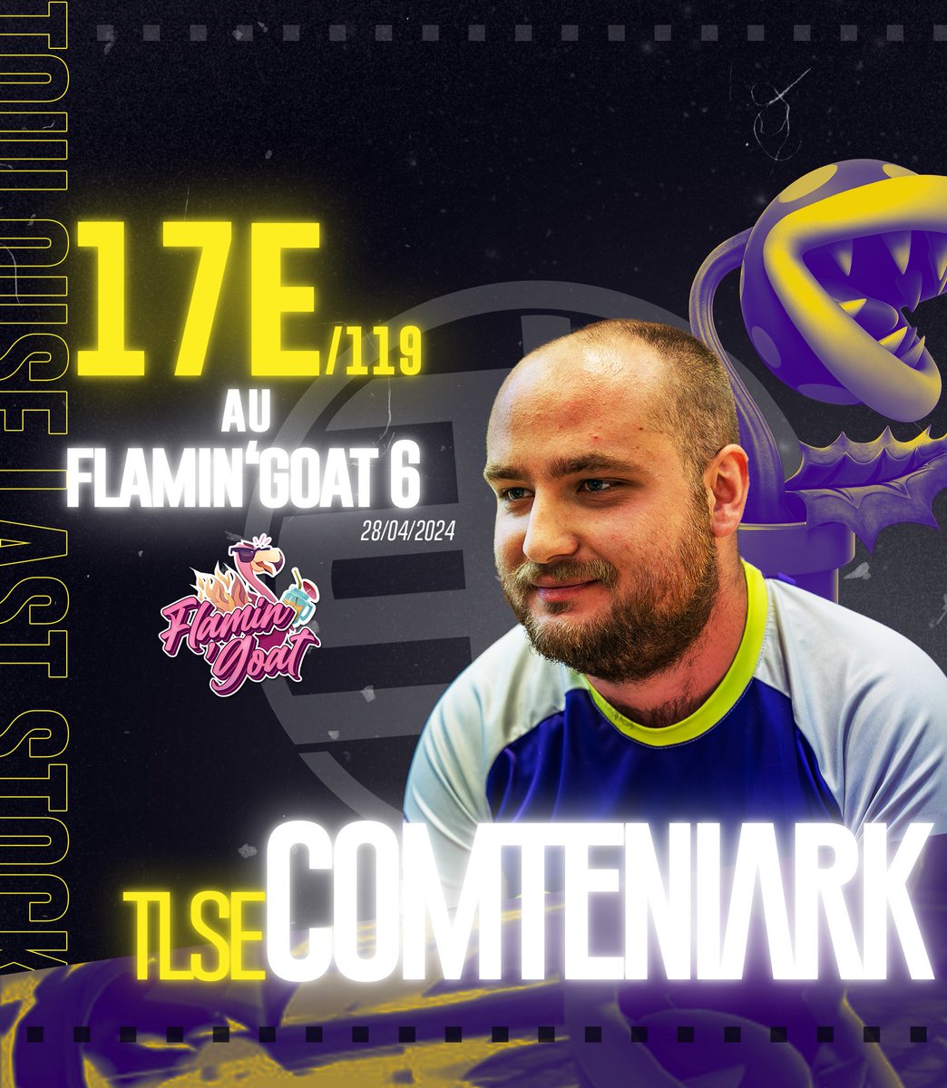 [RÉSULTATS TLS ESPORT]

TLSE était en voyage à Montpellier et revient avec de belles perf à la weekly et au Flamin'Goat #6 de <a href="/SmashALez/">Smash À Lez 🦩 #FG9</a> !

<a href="/Tofchrist_SSBU/">TLS | OX l Tofchrist</a> - 7/119 🏅
<a href="/Evolt12312/">TLSE | Evolt</a> - 13/119 🔥
<a href="/ComteNiark1/">ComteNiark</a> - 17/119 🌱

Félicitations à nos joueurs pour leurs tech réussies 👏