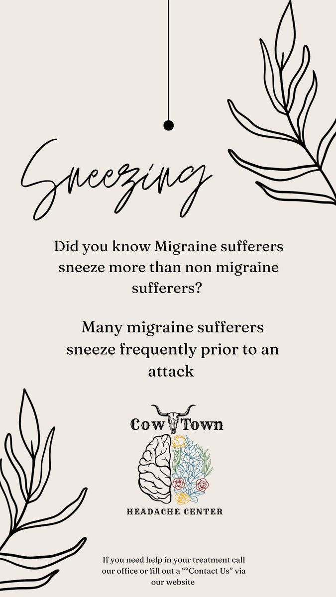 #sneezing #Migraine #headache #facialpain #concussion #cervicaldystonia #visitourwebsite #contactus