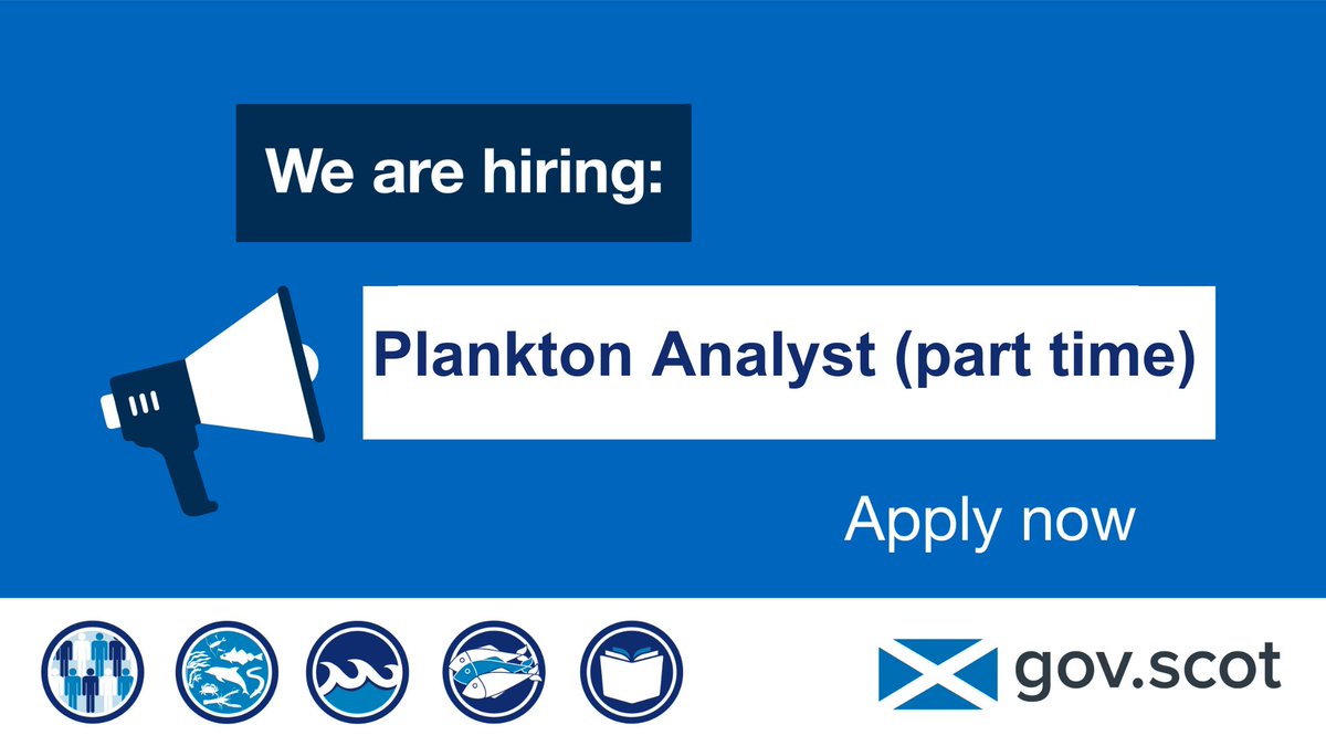 📢 We have two #SGvacancies for a Plankton Analyst (part time - 18.5 hours per week) For more details and how to apply ➡️bit.ly/PlanktonAnalyst Closing date 26 May #SGvacancy #parttimejob #parttime