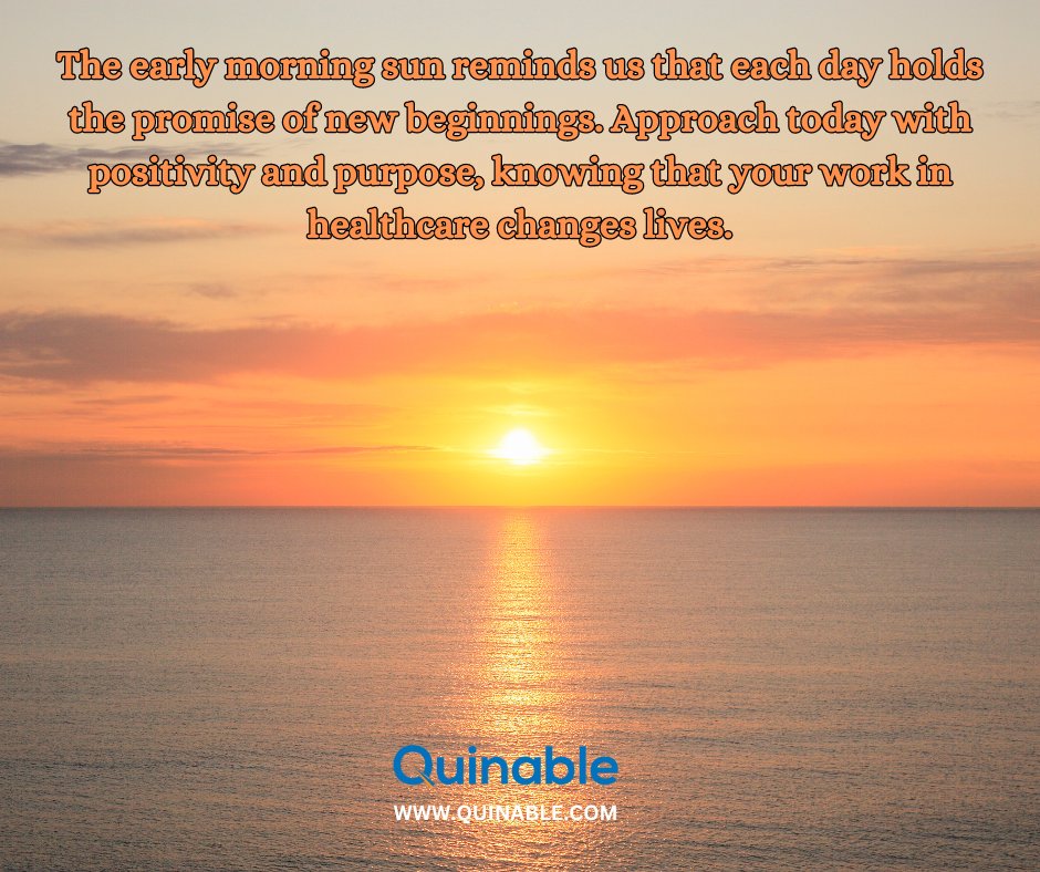 Good morning, champions of care! #Quinable #MorningInspiration #healthcareapp #prnjobs #cnajobs #Quinable #PRNAdvantage #healthcare