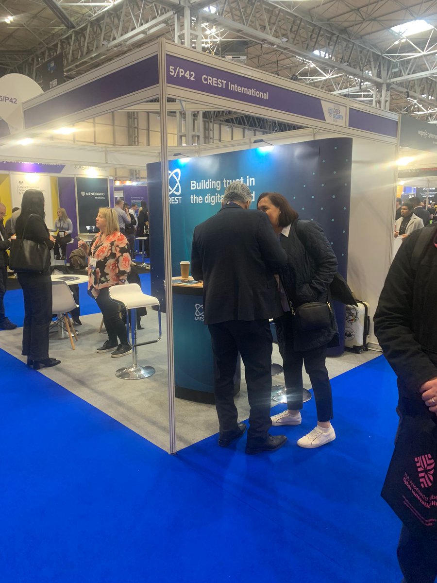 Wow, it's been a very busy opening morning at @NCSS_Cyber on both our stand 5/P42 and the CREST Pavilion with some of our member companies. If you are around come and see us and say 'Hi'👋 #NCSS2024 #CyberSecurity