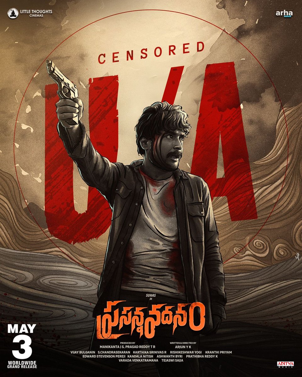 #PrasannaVadanam is certified with U/A 

In cinemas on 3rd May 

#PrasannaVadanamTrailer youtu.be/uy8tkUFAsnA▶️
#Suhas