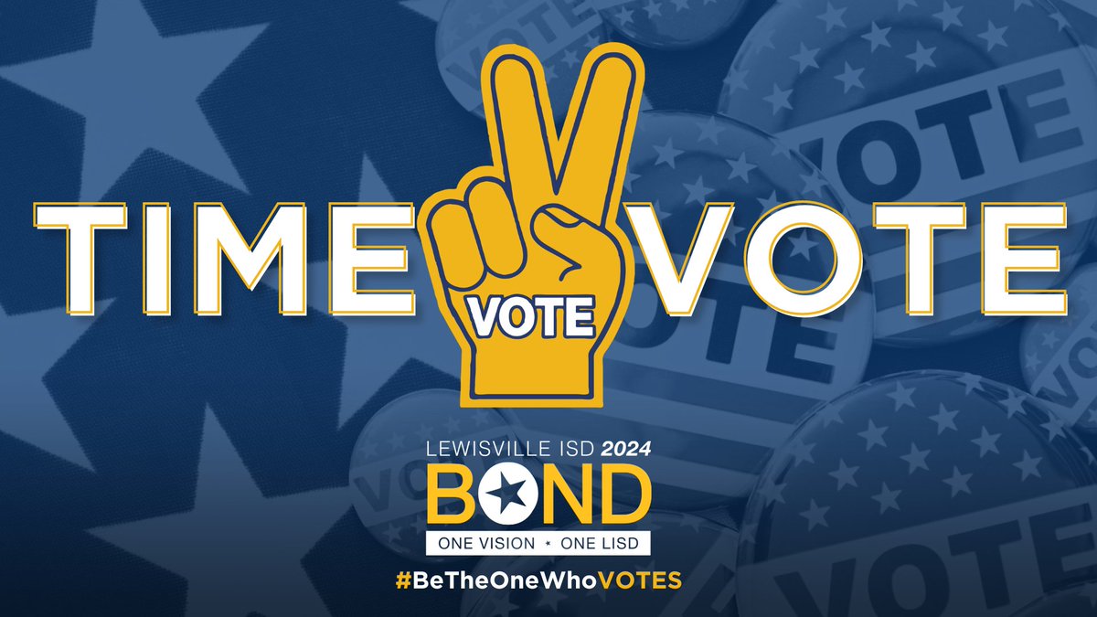 Today is the last day of early voting for the May 4 Election! Visit lisdbond.com/ballot/ to find out what to expect on your ballot related to LISD propositions.

#OneLISD #BeTheOneWhoVotes