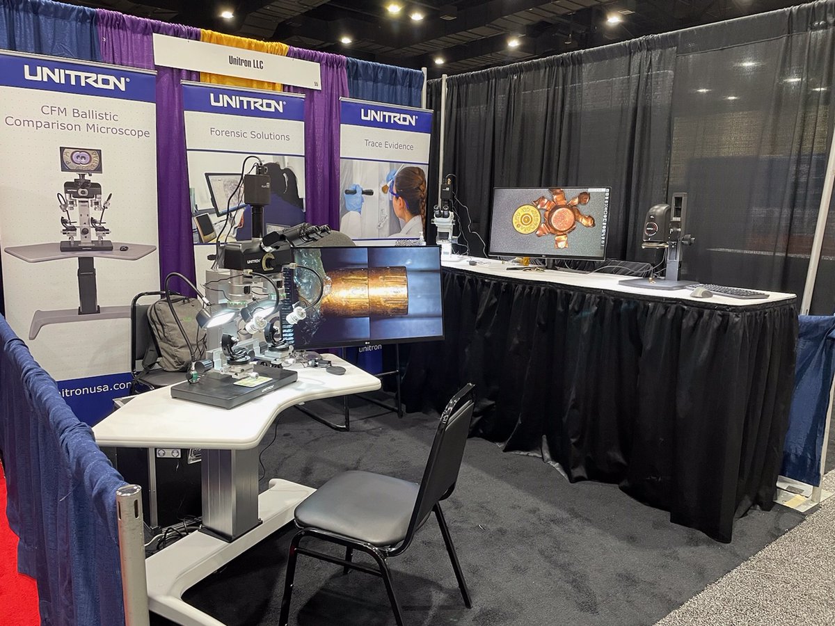 UNITRON_Micro's tweet photo. Pleased to exhibit at #ASCLD 2024 again this year. Stop by booth# 55 to see some of our products for crime laboratories including our Comparison Forensic Microscope, the Inspex 3 digital microscope, and Z645 zoom stereo microscope with Excelis 4K camera. See you in Birmingham! https://t.co/wRYJI9Vayk
