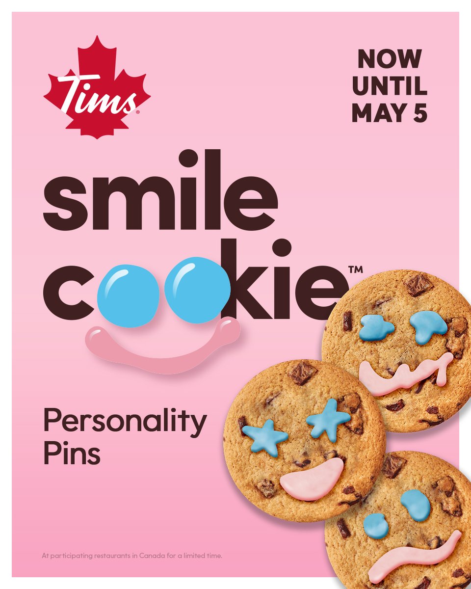 Food4KidsHalton's tweet image. Smile Cookie is here!! From April 29-May 5, when you buy a Smile Cookie from your local Tim Hortons Hortons  in Oakville, you’re helping make a difference here at Food4Kids Halton!

#smilecookie #weekendswithouthunger #summerswithouthunger #nochildgoeshungry #fightinghunger