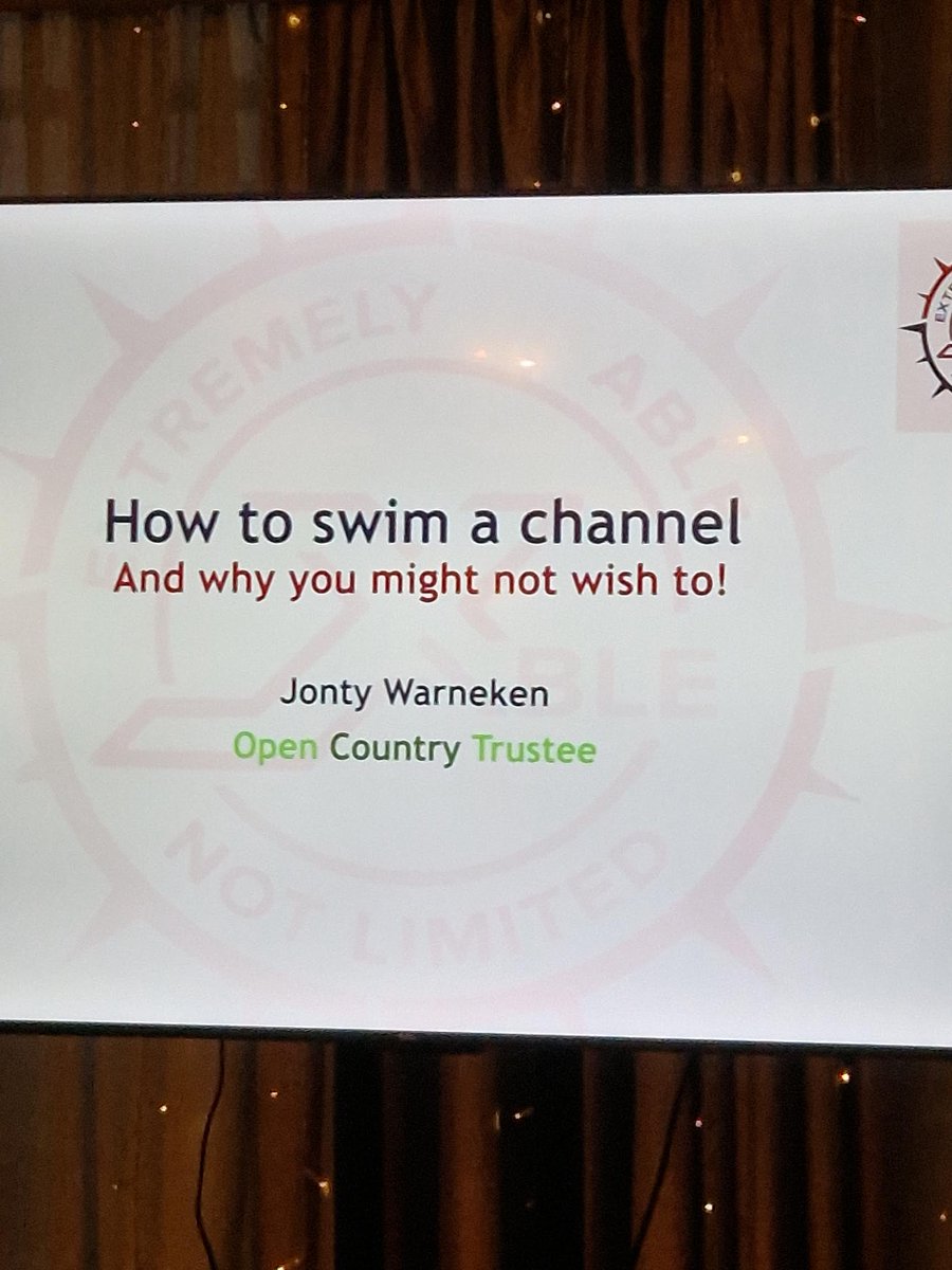 An  Audience with #Jonty Warneken, #Charity event held at #West Park Hotel enjoyed by residents from the Manor House, #Harrogate.  Jonty became the first disabled swimmer 🏊‍♂️ to  swim  the #North Channel from  #Northern Ireland to #Scotland solo.