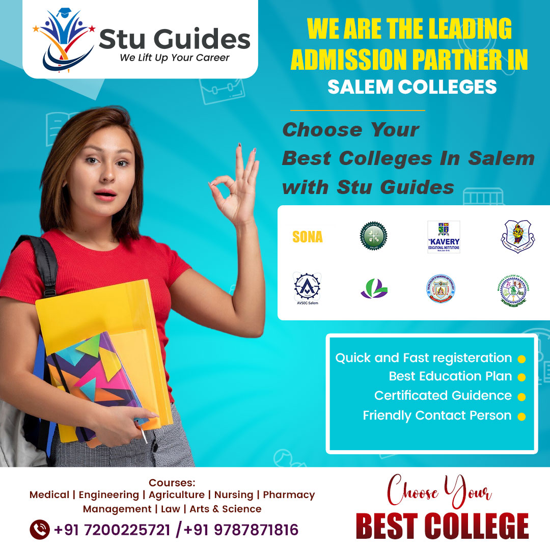 We Are The Leading Admission Partner - Stu Guides - Salem #stuguides #coimbatore #erode #namakkal #salem #trichy #chennai #chengalpattu #educationconsultant #studyguide #collegeprep #careerplanning #academicadvice #studentsupport #admissionopen #educationloan