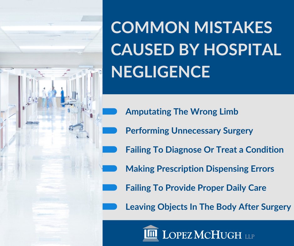 Medical professionals and facilities can make a variety of mistakes, but some #MedicalErrors are more common than others in a hospital setting. Learn more: bit.ly/3vFECIW #HospitalSafety #MedicalMalpractice