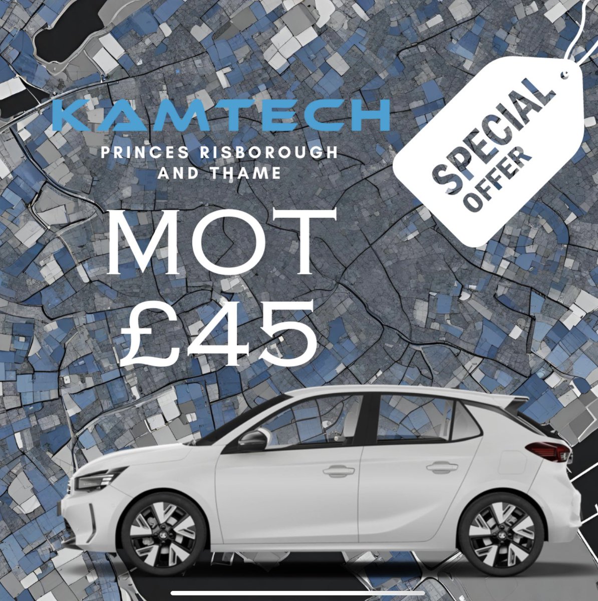 Rev up your savings with KAMTECH Garages! 🚗💨 Don't miss out on our special offer - MOTs for just £45!  Visit kamtech.co.uk today to book your appointment now!  #DriveSafe #SaveBig #PrincesRisborough #Thame *T & Cs Apply