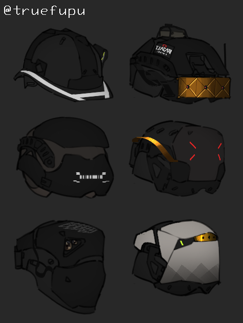 concept: Basalt military helmets