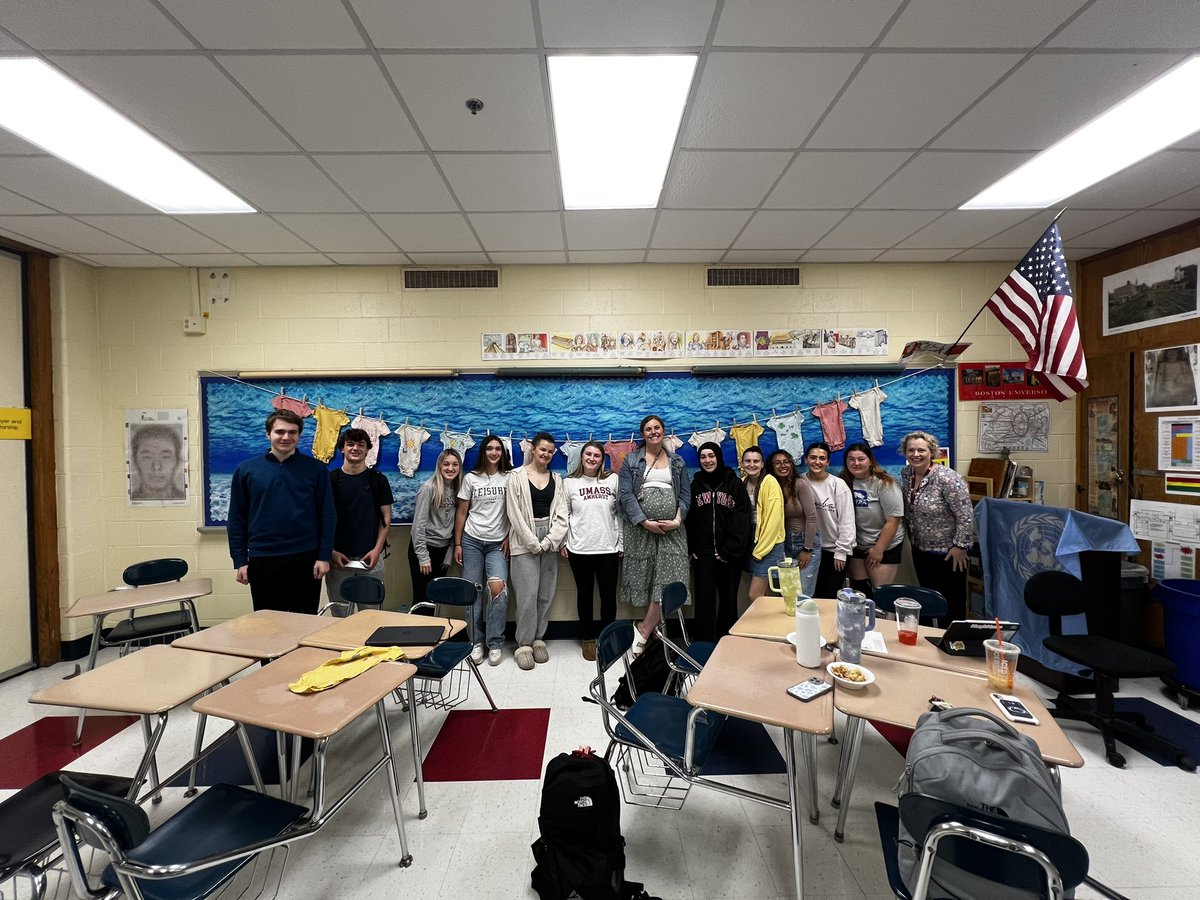 Last day with our whole Humanities class as many of them will be leaving for their Senior Internship! So proud of these kids and can’t wait to see why they accomplish. They also surprised me with a baby sprinkle so they are super special 😉🩷