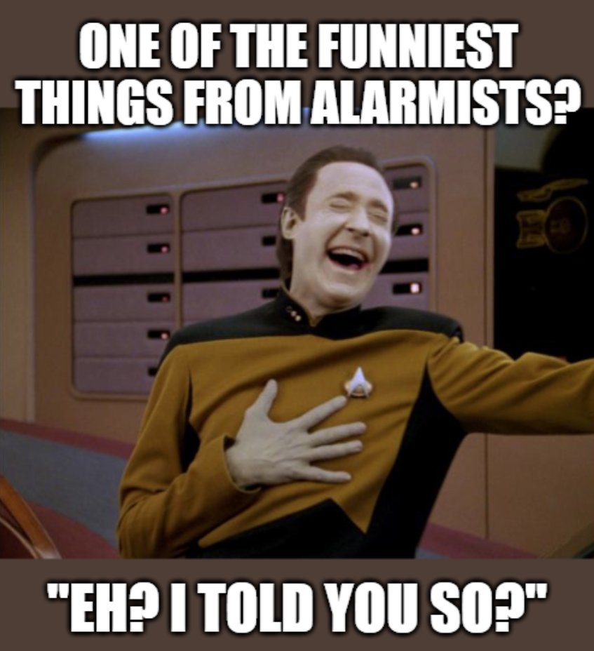 A #meme for #alarmists and #ClimateChange based on a conversation I actually had with an idiot