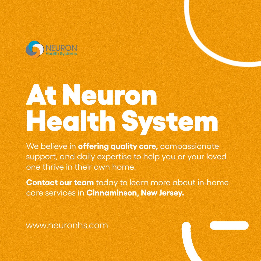 Keep your loved one independent and thriving at home.

Neuron Health Systems brings the best in care directly to you. Our professional and compassionate team offers skilled nursing, personal care, companionship, and more.

#NeuronHealthSystems #HomeCareAgency #HomeCare #NewJersey
