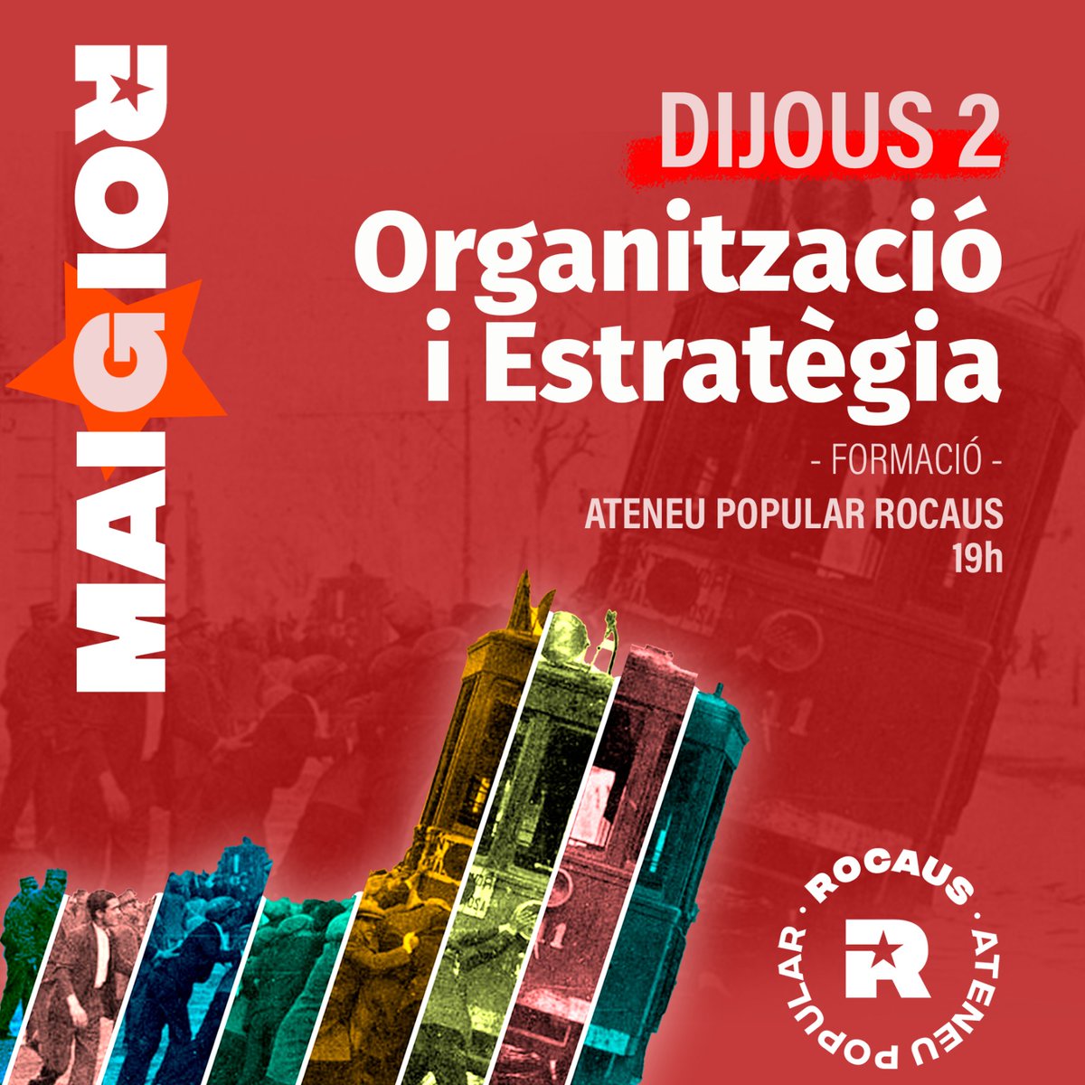 ➡️Dijous comencem les formacions del maig roig parlant d'organització i estratègia amb una militant d'Endavant.

📝Parlarem de quines són les diferències entre lluita política i lluita econòmica, quin paper juguen la tàctica i l'estratègia i com organitzar-nos per la revolució.✊🏼