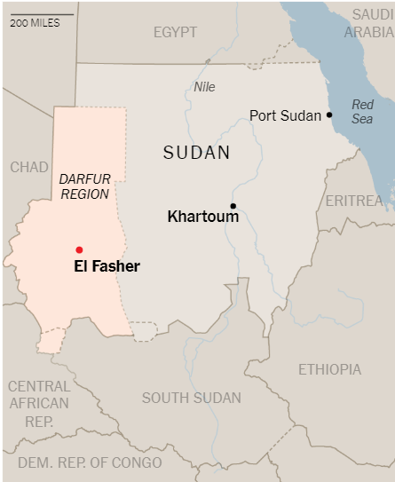 🇸🇩A Embaixadora dos EUA na ONU, Linda Thomas-Greenfield, alerta para o fato de que a cidade de El Fasher, em #Darfur, Oeste do #Sudão, está cercada pelas Forças de Apoio Rápido, o grupo rebelde paramilitar que está em guerra civil contra as forças do governo há mais de um ano. Há…