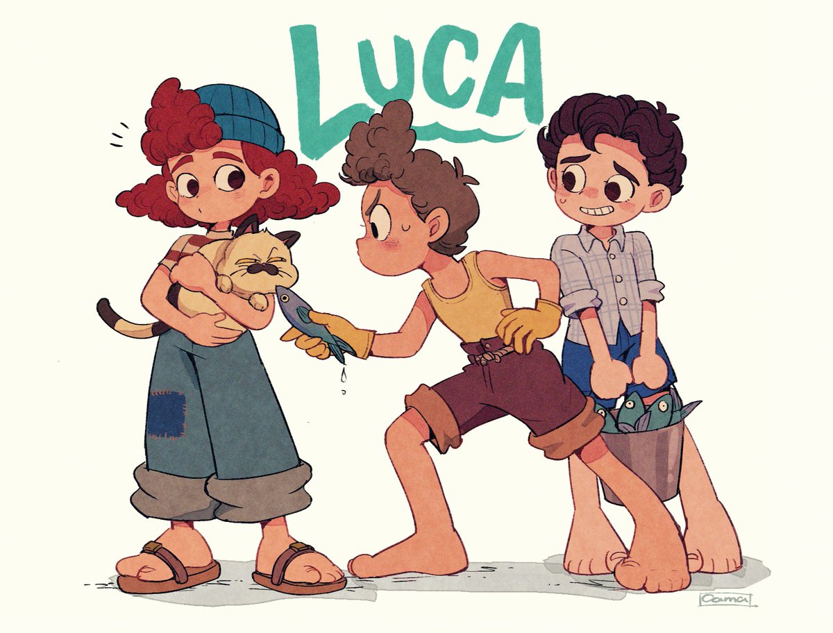 あの夏のルカ☀️🐟🌟ポルトロッソの三人組。#luca