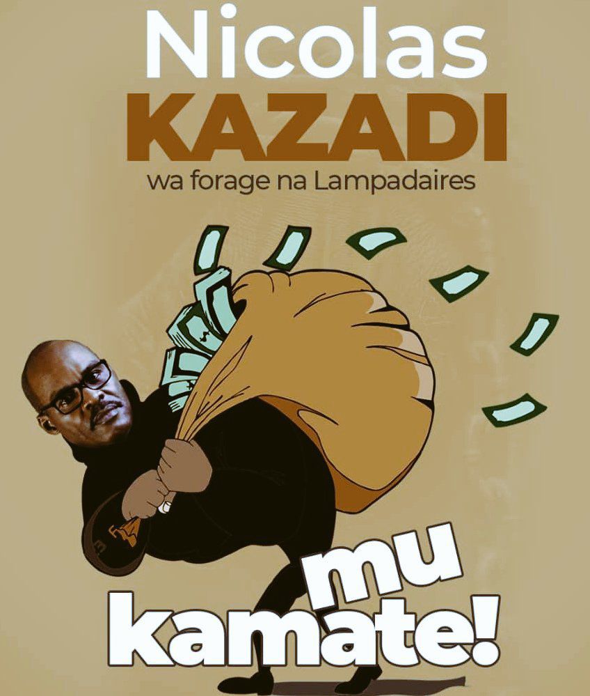 [#RDC : Nous apprenons que le ministre des finances @nskazadi et ses complices cherchent à quitter le pays par Congo Brazzaville ! Le mettre en prison à Makala serait une garantie et peut apaiser la population! @PrMatofali